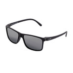 Ellis Sunglasses V2 // Black Frame + Silver Lens (Gloss Black Frame + Black Lens)