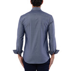 Solid Twill Long Sleeve Shirt // Blue (L)