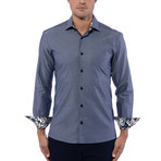 Solid Twill Long Sleeve Shirt // Blue (3XL)