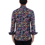 Tropical Poplin Print Long Sleeve Shirt II // Multicolor (S)