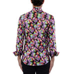 Tropical Print Long Sleeve Shirt // Multicolor (S)