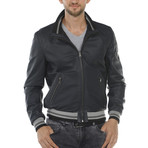 Gus Reversible Leather Jacket // Navy (Euro: 52)