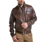 Felix Leather Jacket // Brown (S)