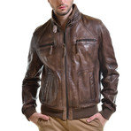 Felix Leather Jacket // Brown (S)