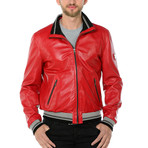 Gus Reversible Leather Jacket // Red (Euro: 50)