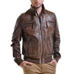 Felix Leather Jacket // Brown (S)