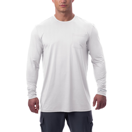 Arctic Cool Instant Cooling Long Sleeve Pocket Workwear Shirt // Arctic White (Small)
