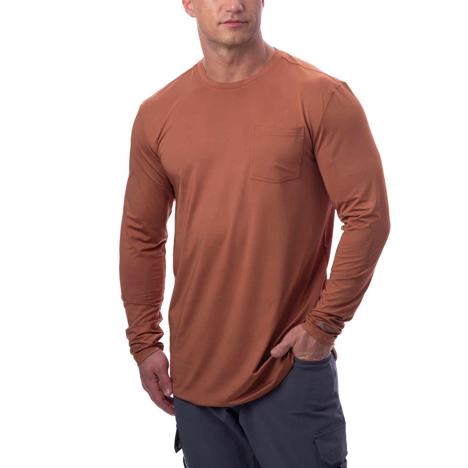 Arctic Cool Instant Cooling Long Sleeve Pocket Workwear Shirt // Copper ...