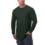 Arctic Cool Instant Cooling Long Sleeve Pocket Workwear Shirt // Hunter Green (Small)