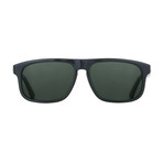 Men's EZ0003 01R Sunglasses // Shiny Black + Green