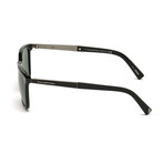 Men's EZ0023 01R Polarized Sunglasses // Shiny Black + Green