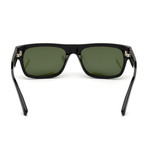 Men's EZ0088 01N Sunglasses // Shiny Black + Green