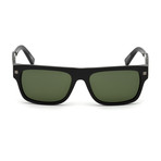 Men's EZ0088 01N Sunglasses // Shiny Black + Green