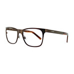 Men's Square Glasses // Semi Matte Brown