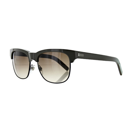 Men's Square Sunglasses // Gray + Brown Gradient