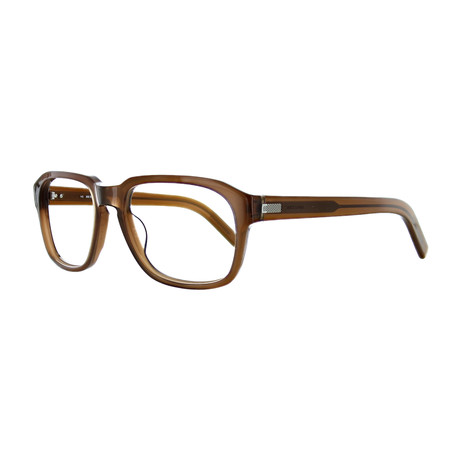 Men's Square Glasses // Transparent Brown