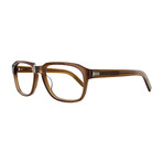 Men's Square Glasses // Transparent Brown