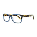 Men's Square Glasses I // Blue + Havana