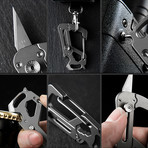 Carabiner Multi Tool Knife (Silver)