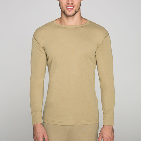 Thermoform Heavy Adult Long Sleeve Undershirt // Sand (S)