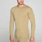 Thermoform Heavy Adult Long Sleeve Undershirt // Sand (L)