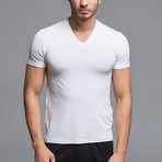 Bamboo V Neck T-Shirt // White (L)