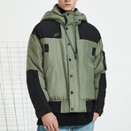 Unstoppable Force Hooded Down Jacket // Green (XL)