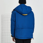 Contemporary Hooded Down Jacket // Blue (L)