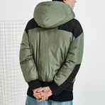 Unstoppable Force Hooded Down Jacket // Green (S)