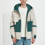 Nothing Down Double Color Down Jacket // Cream (L)