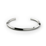 Stainless Steel Minimal Bangle // Silver Tone