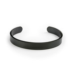 Stainless Steel Wide Bangle // Black