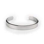 Stainless Steel Wide Bangle // Silver