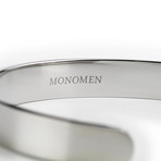 Stainless Steel Wide Bangle // Silver