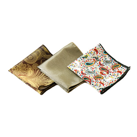 Daniel Silk Handkerchief // Assorted // Pack of 3