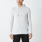 Ribbed Pullover Hooded Sweater // Off White (L)