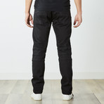 Slim Fit Moto Jeans // Black (36WX32L)