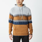 Multi Striped Pullover Hooded Sweater // Multicolor (L)
