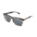 Hugo Boss // Men's 0911 Sunglasses // Striped Brown + Gray