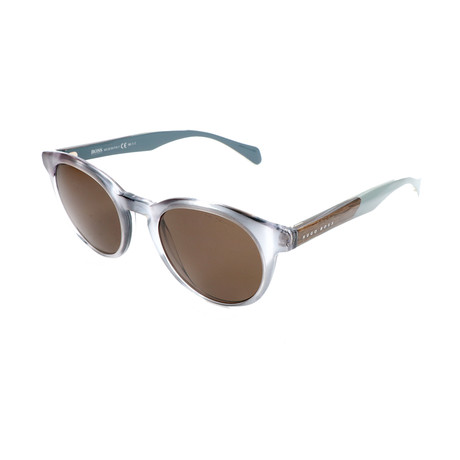 Hugo Boss // Men's 0912 Sunglasses // Transparent Gray + Brown