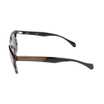 Hugo Boss // Men's 0911 Sunglasses // Striped Brown + Gray