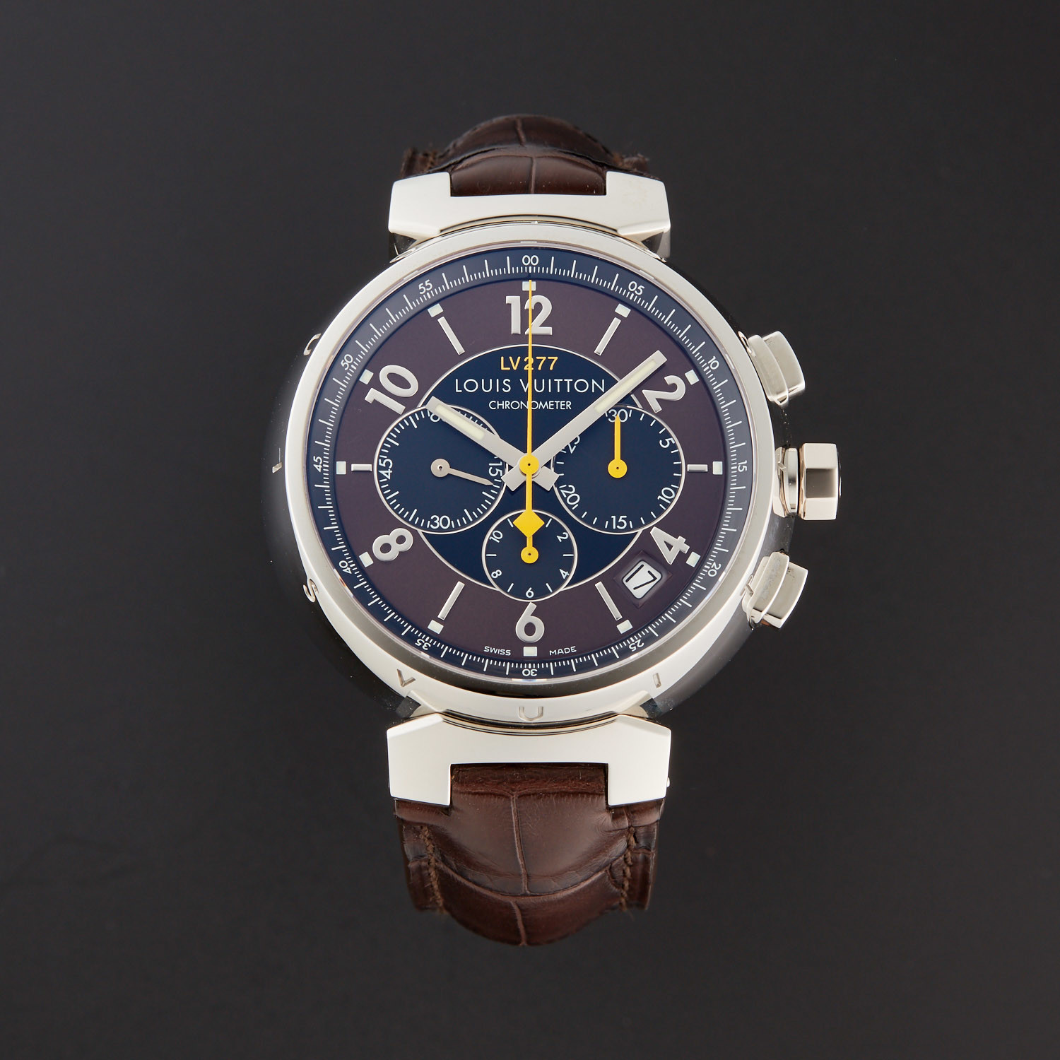 Louis Vuitton Tambour Chronograph Automatic // Q1141 // Pre-Owned - Fine Swiss watches - Touch ...