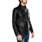 Columbidae Leather Jacket // Black (3XL)