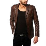 Passerine Leather Jacket // Tobacco (XL)