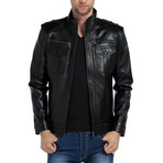 Scoter Leather Jacket // Black (4XL)