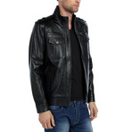 Scoter Leather Jacket // Black (XL)