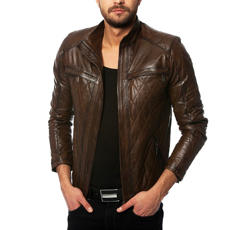 Albatross Leather Jacket // Brown (XS)