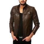 Albatross Leather Jacket // Brown (S)