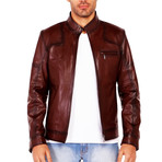 Ibis Leather Jacket // Brown (L)