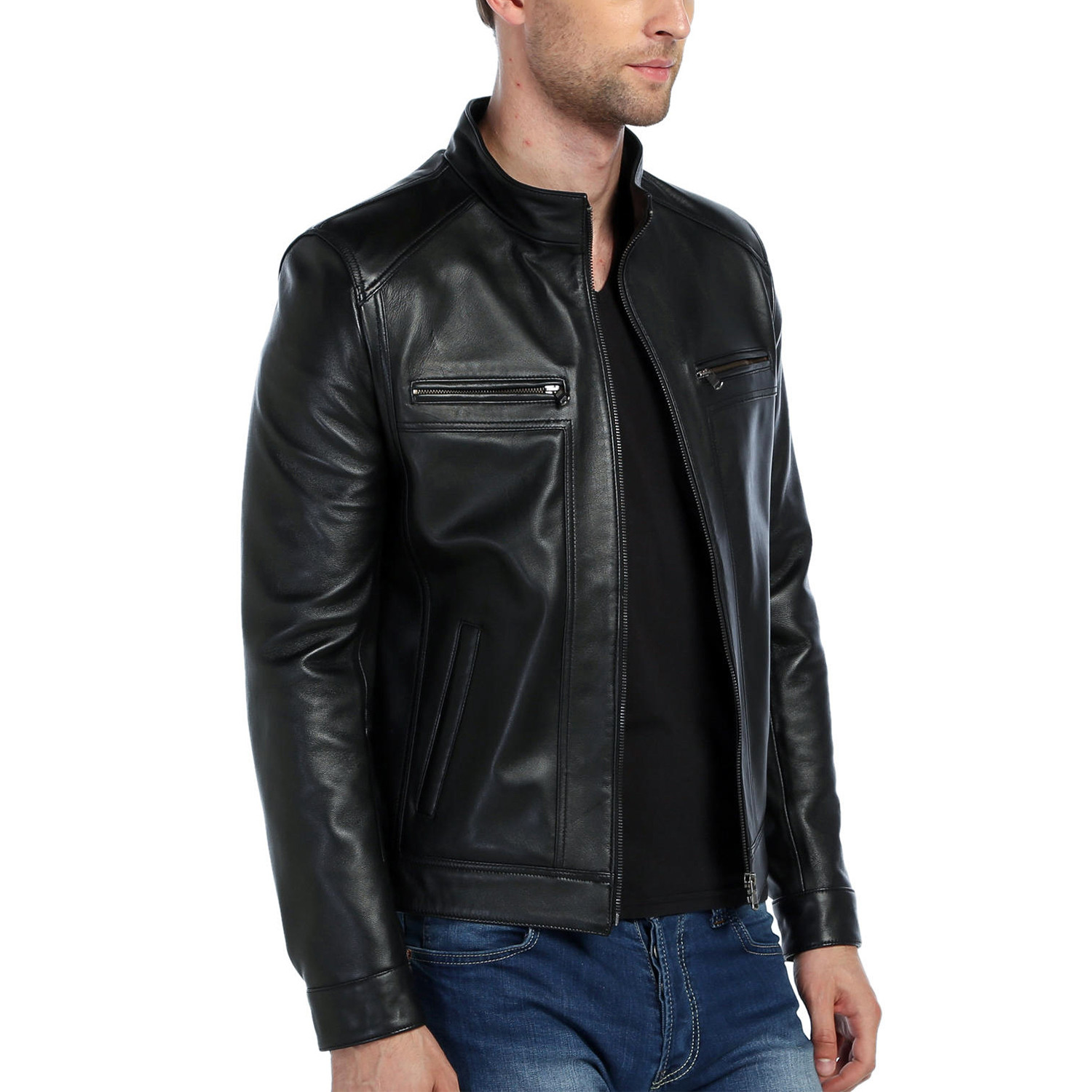 Swan Leather Jacket // Black (XS) - Vivamood - Touch of Modern